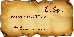 Belba Szidónia névjegykártya